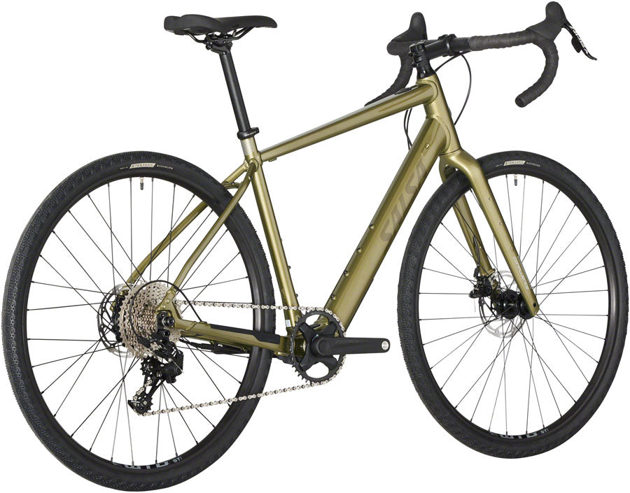 Salsa Confluence Drop Bar Apex 1 Ebike - 700c Aluminum Avocado Green 60cm