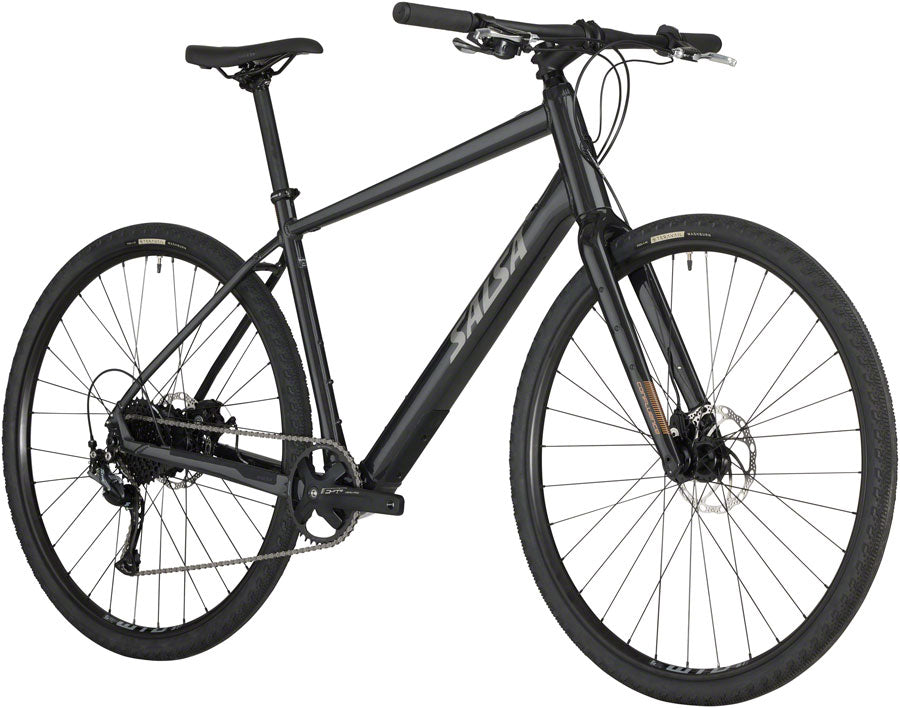 Salsa Confluence Flat Bar Altus 1x9 Ebike - 700c Aluminum Black X-Small