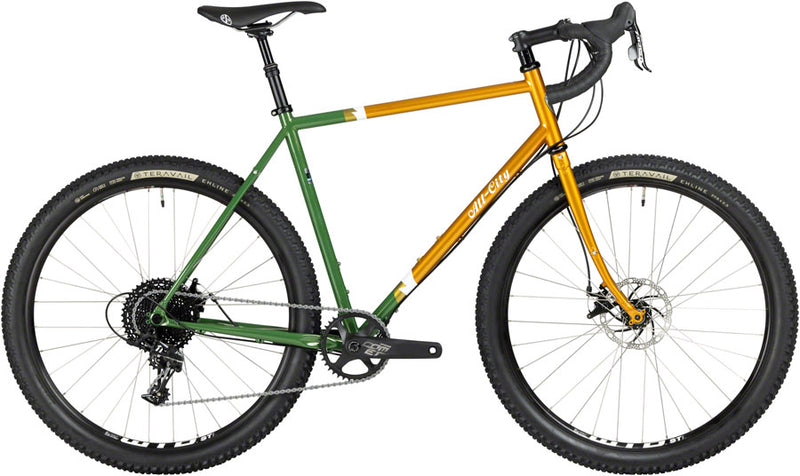 All-City Gorilla Monsoon Bike - 650b Steel APEX Tangerine Evergreen 52cm