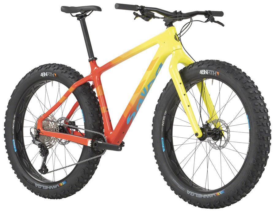Salsa Beargrease Carbon Deore 11spd Fat Bike - 27.5" Carbon Orange/YLW Fade Small
