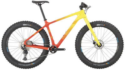Salsa Beargrease Carbon Deore 11spd Fat Bike - 27.5" Carbon Orange/YLW Fade Small