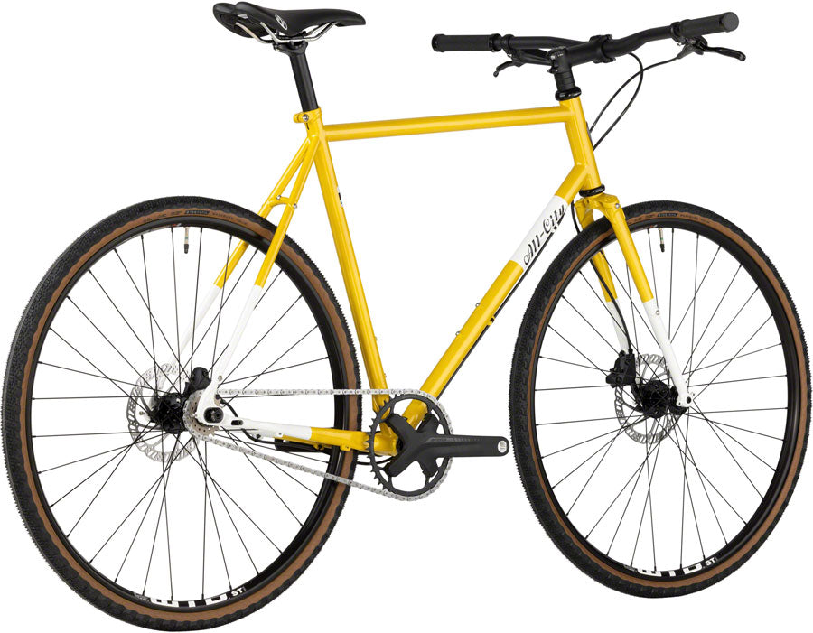 All-City Super Professional Flat Bar Single Speed Bike - 700c Steel Lemon Dab 43cm