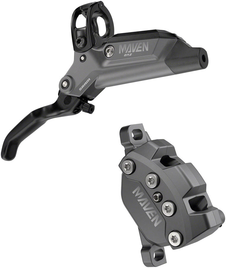 SRAM Maven Bronze Disc Brake and Lever Brakeset Post Mount, 4-Piston, Aluminum Lever, SS Hardware, Blast Dark Polar, A1 - Open Box, New