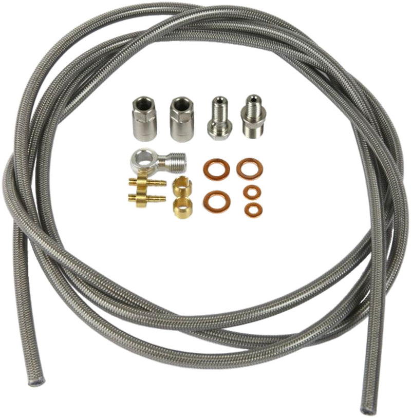 Hope Braided Stainless Steel Hydraulic Brake Hose Fitting Kit - Fits Front Rear For One Hope Brake Type 2