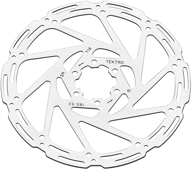 Tektro TR180-53 Disc Rotor - 180mm 6-Bolt 1.8mm Thickness For 4-Piston Calipers