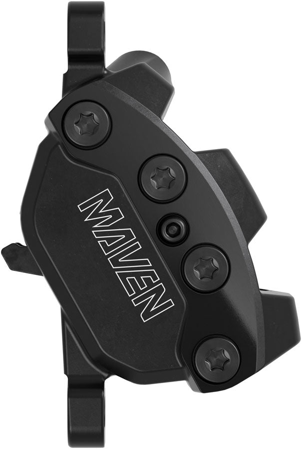 SRAM Maven Silver Disc Brake and Lever - Front, Post Mount, 950mm Hose, 4-Piston, Aluminum Lever, SS Hardware, Black, B1