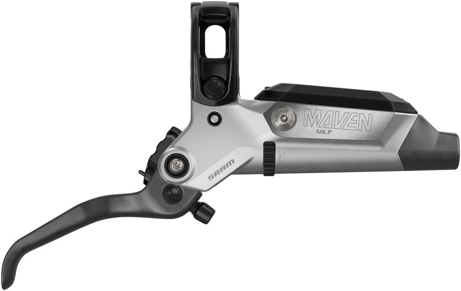 SRAM Maven Ultimate Disc Brake and Lever - Front, Post Mount, 950mm Hose, 4-Piston, Carbon Lever Blade, Ti Hardware, Silver/Black, B1
