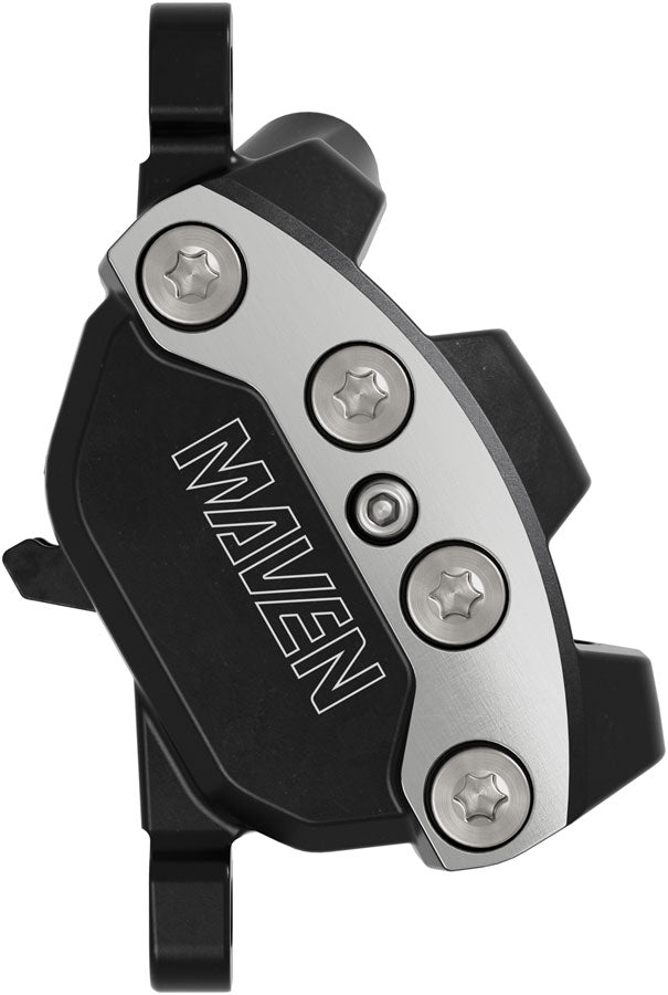 SRAM Maven Ultimate Disc Brake and Lever - Front, Post Mount, 950mm Hose, 4-Piston, Carbon Lever Blade, Ti Hardware, Silver/Black, B1
