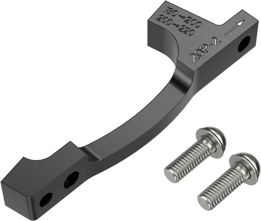 SRAM Post Bracket 20 P 2 Disc Brake Adaptor - For 200mm and 220mm Rotors Only, Includes Bracket and Stainless Steel Bolts