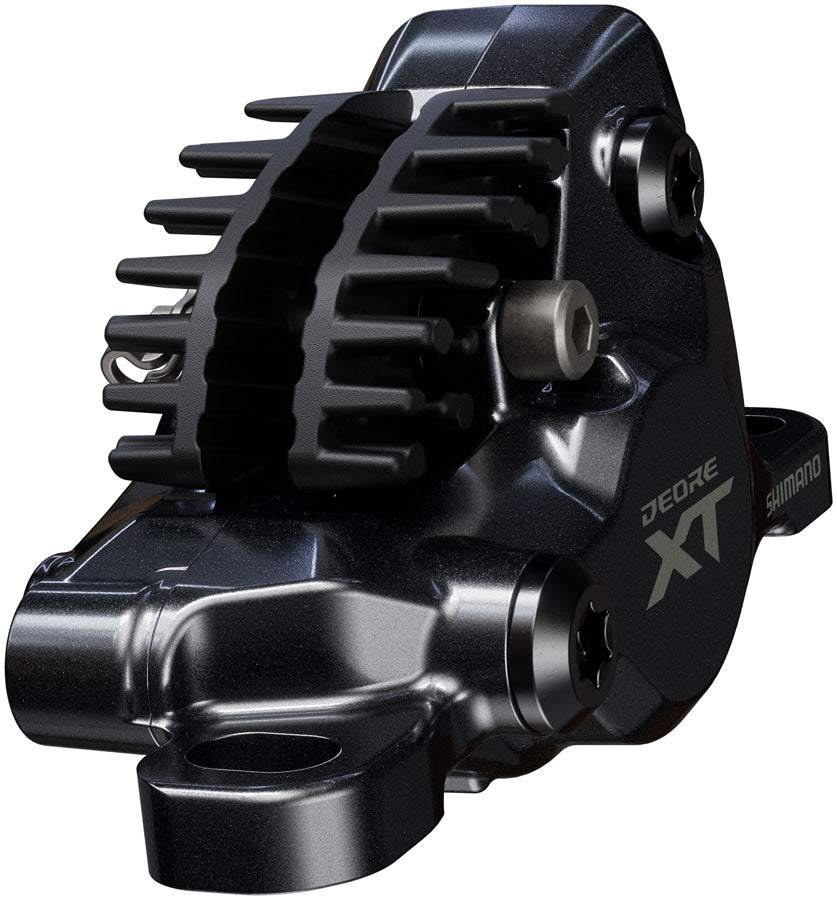 Shimano Deore XT BR-M8200 XC Disc Brake Caliper - Front or Rear, Post Mount, 2-Piston, Includes J04C-MF Finned Metal Pads, Black