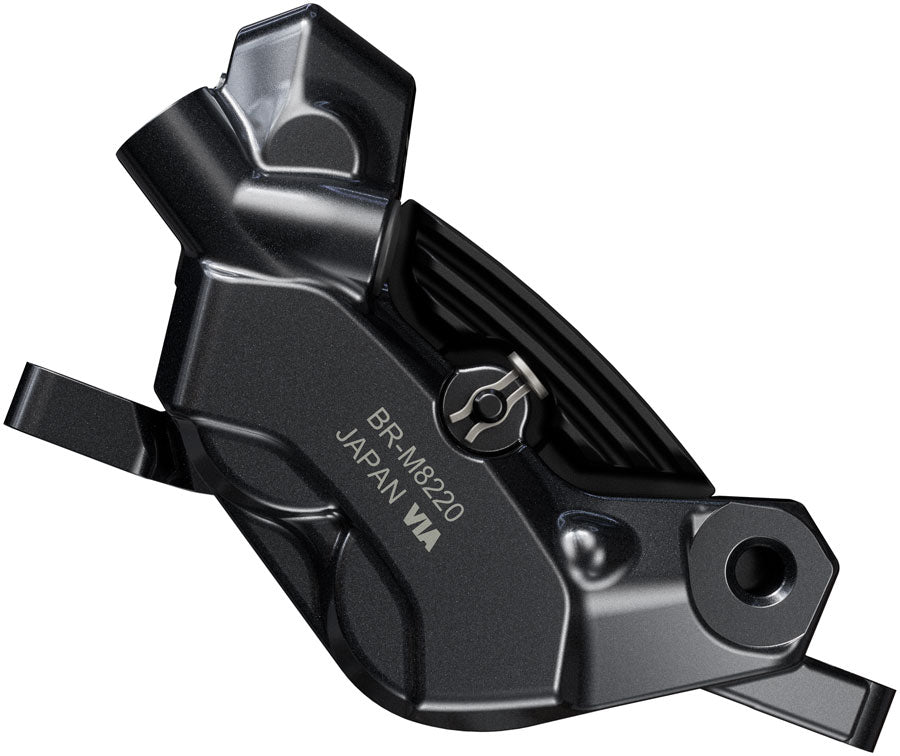 Shimano Deore XT BR-M8220 Enduro Disc Brake Caliper - Front or Rear, Post Mount, 4-Piston, Includes P04C-MF Finned Metal Pads