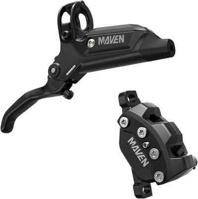 SRAM Maven Base Disc Brake and Lever - Front, 950mm Hose, Post Mount, 4-Piston, Aluminum Lever, SS Hardware, Diffusion Black, A1
