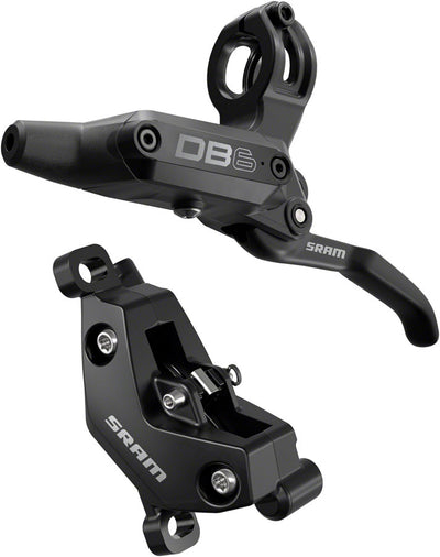 SRAM DB6 Disc Brake and Lever - Left, Front or Rear, 2000mm Hose, Post Mount, 4-Piston, Aluminum Lever, Diffusion Black, A1