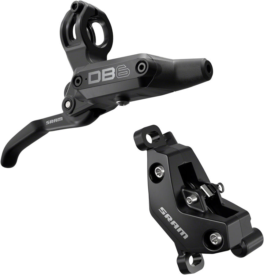 SRAM DB6 Disc Brake and Lever - Right, Front or Rear, 2000mm Hose, Post Mount, 4-Piston, Aluminum Lever, Diffusion Black, A1