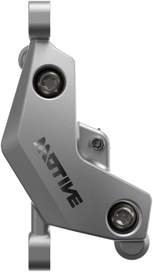 SRAM Motive Ultimate Disc Brake and Lever - Front, 950mm Hose, Post Mount, 4-Piston, Aluminum Lever Body, Carbon Blade, Black/Silver, A1