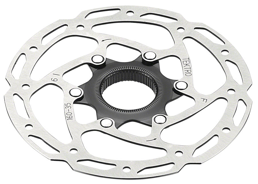 Tektro TR-35 Disc Brake Rotor - 180mm Center-Lock 1.8mm Thickness Silver