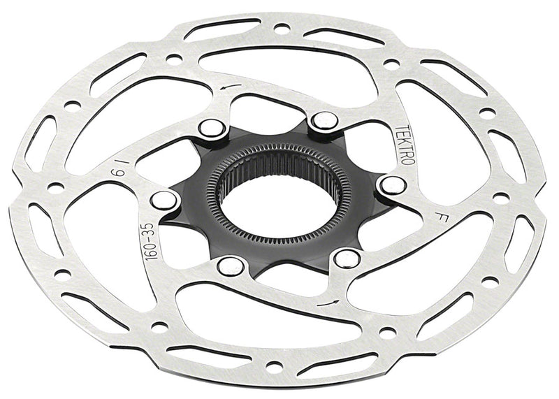 Tektro TR-35 Disc Brake Rotor - 180mm Center-Lock 1.8mm Thickness Silver