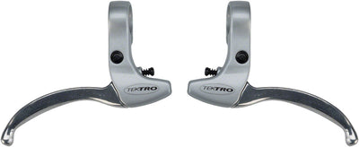 Tektro CL332RS 3-Finger Alloy Linear Pull Brake Lever Set Silver