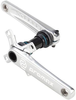 Promax CF-2 Crankset - 160mm 24mm Spindle 2-Piece 68mm English BB Included Silver