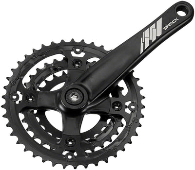 Samox AF26 Crankset - 175mm 9-Speed 44/32/22t 104/64 BCD JIS Square Taper Spindle Interface Spindle Bolts Sold Separate BLK