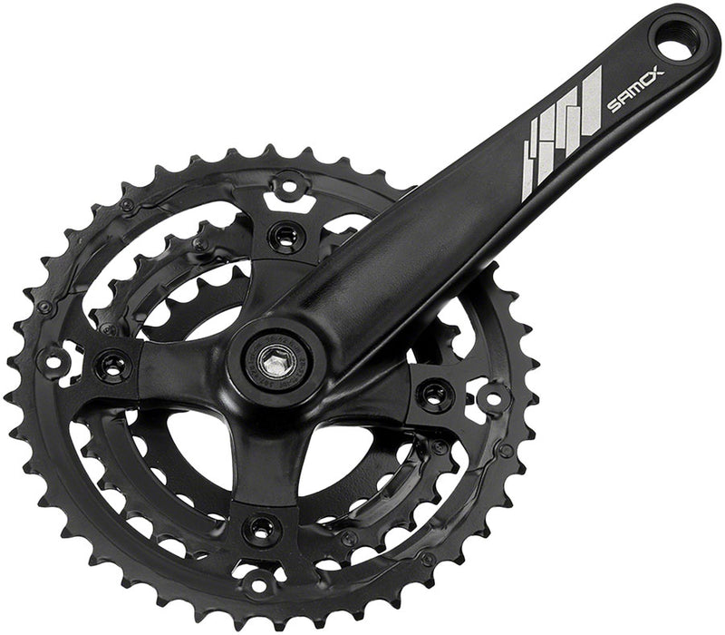 Samox AF26 Crankset - 175mm 9-Speed 44/32/22t 104/64 BCD JIS Square Taper Spindle Interface Spindle Bolts Sold Separate BLK