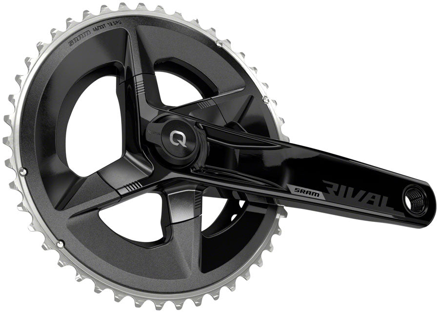 SRAM Rival AXS Crankset with Quarq Power Meter - 175mm, 12-Speed, 46/33t Yaw, 107 BCD, DUB Spindle Interface, Black, D1 - Open Box, New