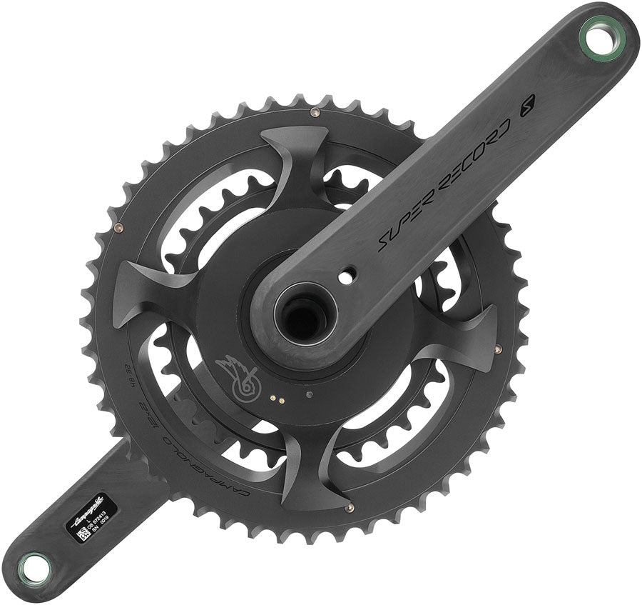 Campagnolo Super Record S Wireless Power Meter Crankset - 165mm 12-Speed 52/36t Campy 121/88 Asym BCD Ultra Torque Spindle Carbon