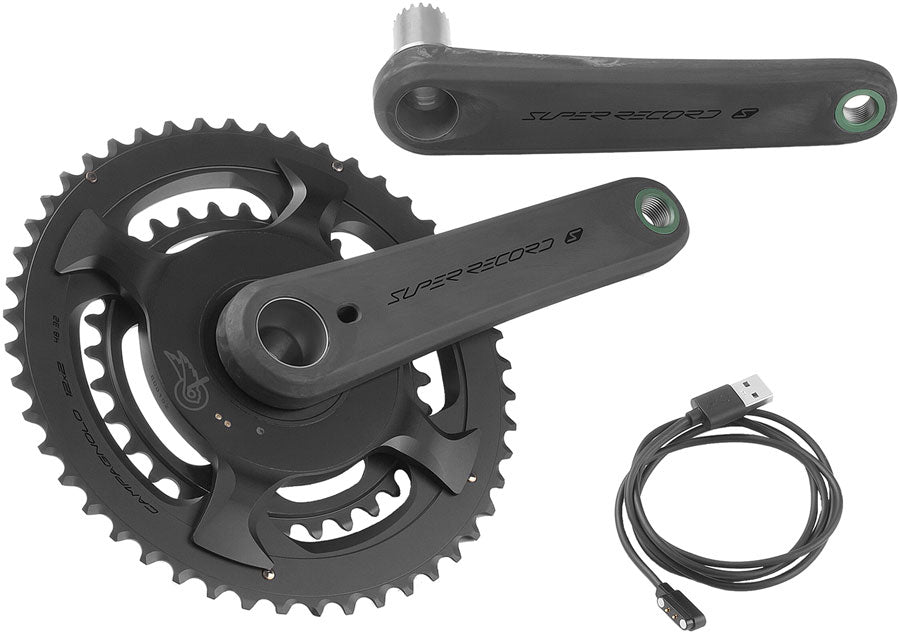 Campagnolo Super Record S Wireless Power Meter Crankset - 165mm 12-Speed 52/36t Campy 121/88 Asym BCD Ultra Torque Spindle Carbon