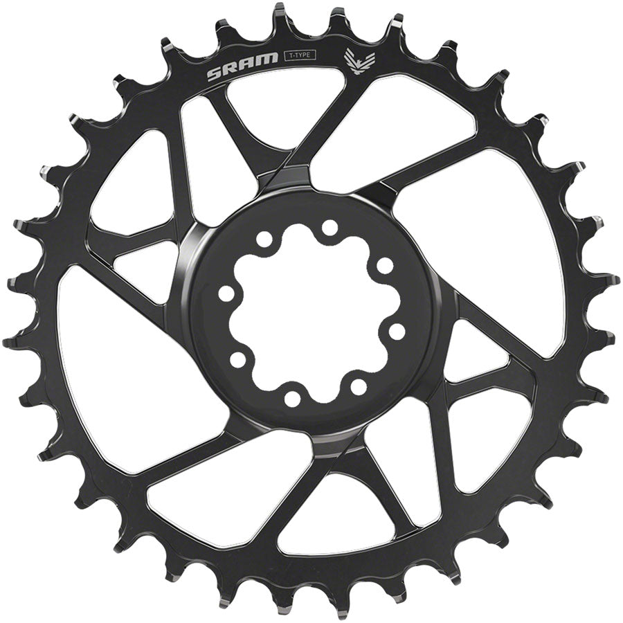 SRAM S1000 Eagle T-Type Direct Mount Chainring - 34t 12-Speed 8-Bolt Direct Mount 3mm Offset Aluminum BLK
