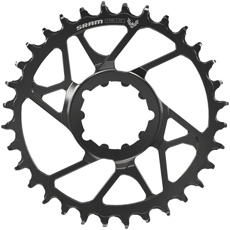 SRAM Eagle 70 T-Type Direct Mount Chainring - 32t 12-Speed 3-Bolt Direct Mount 3mm Offset Steel BLK