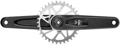 SRAM Eagle 90 T-Type Wide Crankset - 175mm 12-Speed 32t Chainring Direct Mount 2-Guards DUB Spindle Interface BLK/Silver