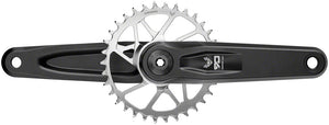 SRAM Eagle 90 T-Type Wide Crankset - 155mm 12-Speed 32t Chainring Direct Mount 2-Guards DUB Spindle Interface BLK/Silver