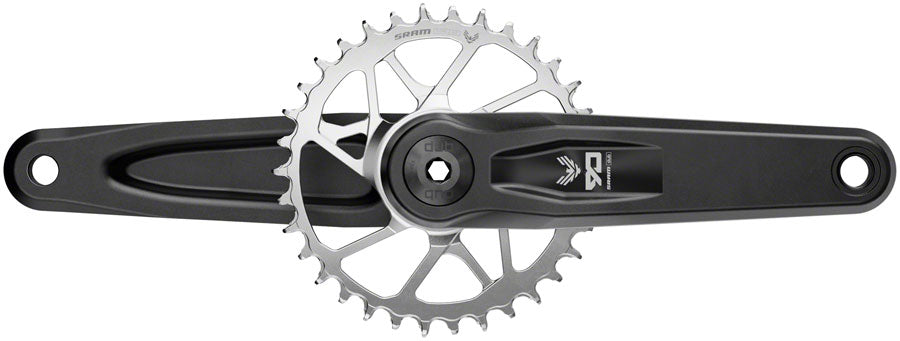 SRAM Eagle 90 T-Type Wide Crankset - 170mm 12-Speed 32t Chainring Direct Mount 2-Guards DUB Spindle Interface BLK/Silver - Open Box, New