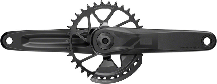 SRAM Eagle 70 T-Type Wide Crankset - 175mm 12-Speed 32t Chainring Direct Mount 2-Guards DUB Spindle Interface BLK