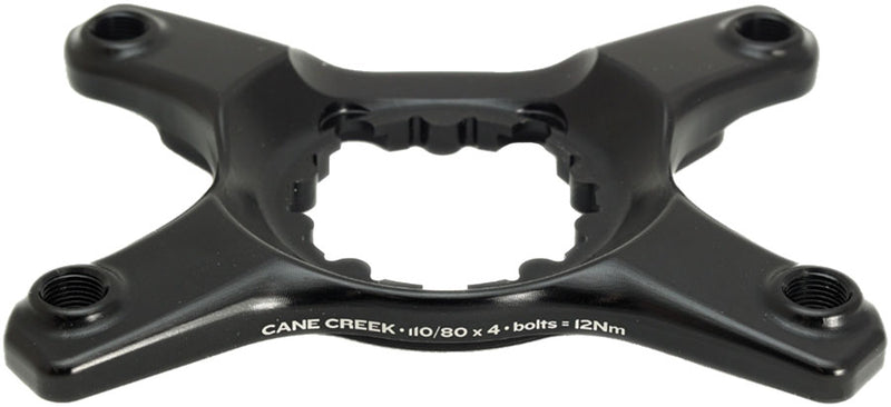 Cane Creek eeWings Chainring Spider - 4-Bolt 110 80 Asymmetric BCD CC 3-Bolt Mount Type Shimano GRX 1x 2x System Only BLK