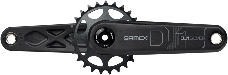 Samox Silver DJ-1 Crankset - 160mm 3-Bolt Direct Mount 25t Chainring 24mm Chromoly Spindle BLK
