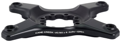 Cane Creek eeWings Chainring Spider - 4-Bolt 110 80 Asymmetric BCD 8-Bolt Mount Type Shimano GRX 1x 2x Systems BLK