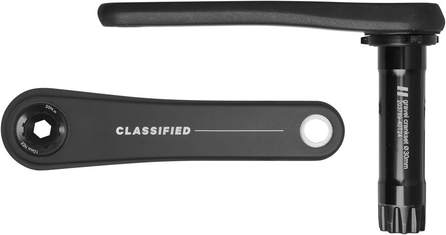 Classified Aero Gravel Crankset - 170mm 30mm Spindle Carbon Black