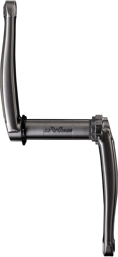 Cane Creek eeWings All-Road Titanium Crankset - 165mm 8-Bolt Direct Mount 30mm Spindle Brushed Titanium