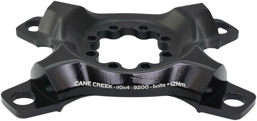 Cane Creek eeWings Chainring Spider - 4-Bolt 110 Asymmetric BCD 8-Bolt Mount Type For Shimano Dura-Ace 9200 BLK