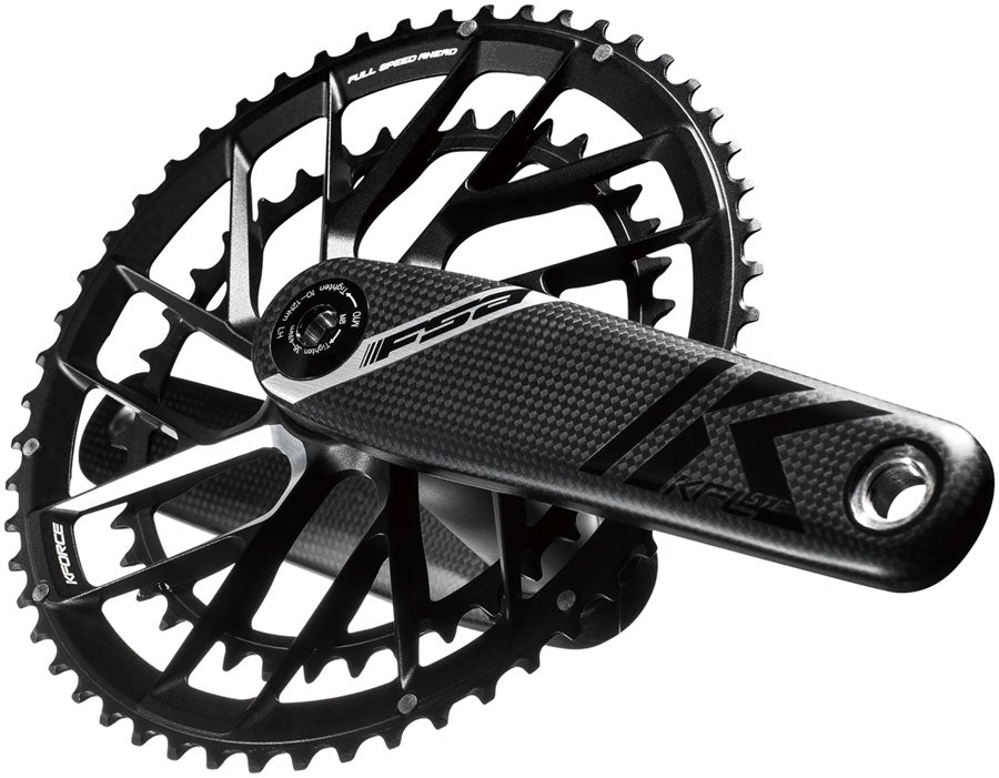 FSA K-Force Team Edition Crankset 2x 50/34T Chainrings 165mm Arm Length Direct Mount Interface 386EVO Spindle Shimano 12-Speed – BLK