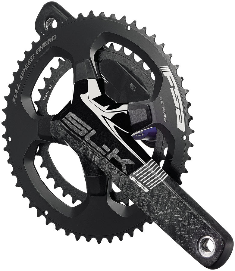 FSA SL-K Light Crankset 2x 52/36T Chainrings 165mm Arm Length 110BCD Asymmetric Bolt Pattern 386EVO Spindle – BLK