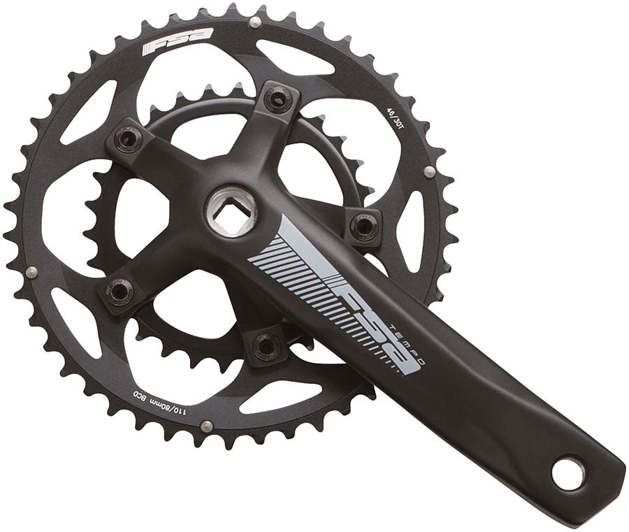FSA Tempo Crankset 50/34T 165mm JIS N10 - Black
