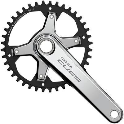 Shimano CUES FC-U6030-1 Crankset - 175mm 9/10/11-Speed 40t Asymmetric 110 BCD Silver