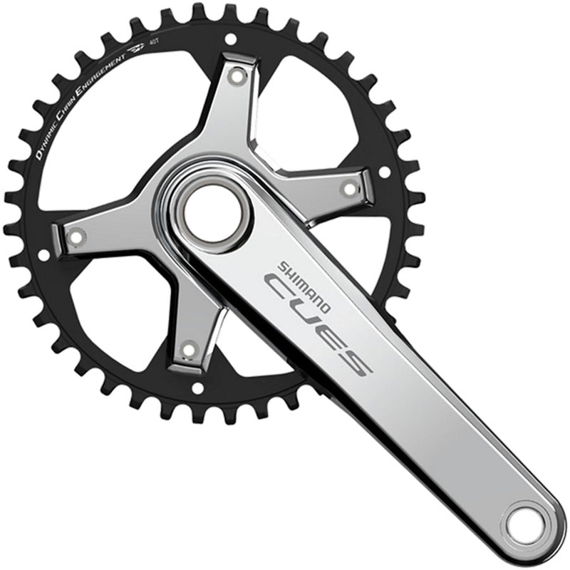 Shimano CUES FC-U6030-1 Crankset - 175mm 9/10/11-Speed 40t Asymmetric 110 BCD Silver