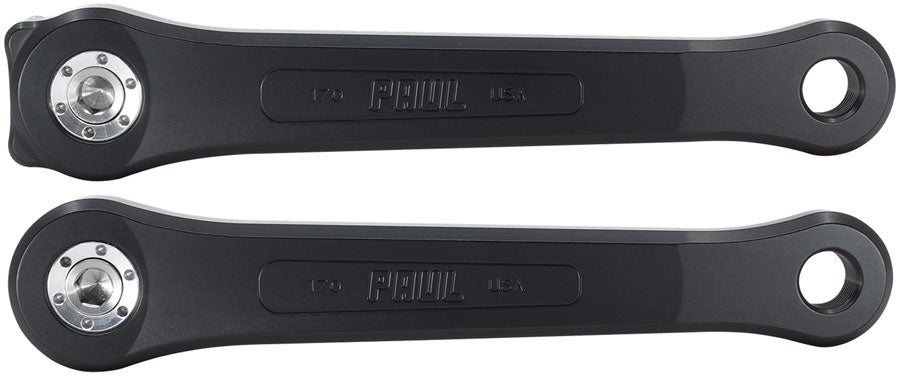 Paul Component Engineering 100% Pure Paul Crankset - 170mm Square Taper JIS Spindle Interface 3-Bolt Type Chainring Mount BLK