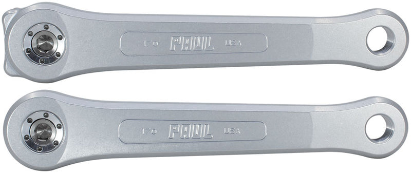 Paul Component Engineering 100% Pure Paul Crankset - 165mm Square Taper JIS Spindle Interface 3-Bolt Type Chainring Mount Silver