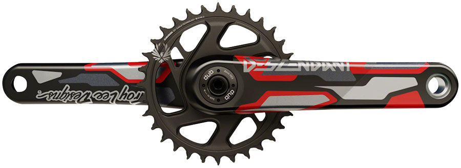 Truvativ Descendant CoLab DUB Crankset Spindle: 28.99mm 32 DUB 170mm Red Boost