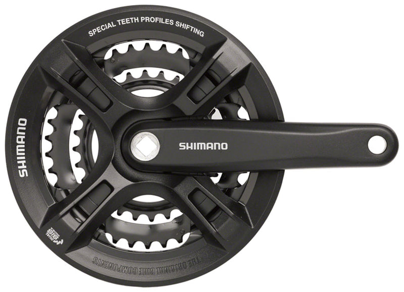 Shimano Altus M311 7/8-Speed 175mm 22/32/42t Square Crankset Chainguard BLK
