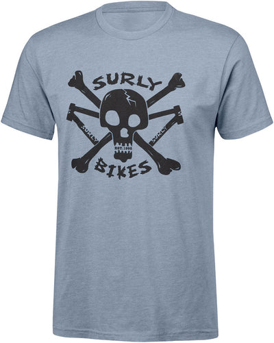Surly Skullet Short Sleeve T-Shirt - Unisex Slate Blue Large